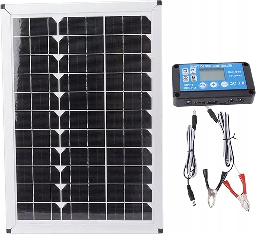 Prenosný, skladací set solárnych panelov s výkonom 100 W. Ovládač Mppt