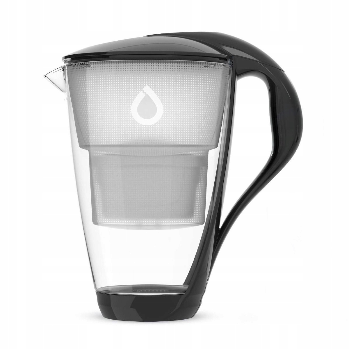 Dzbanek filtrujący wodę szklany Dafi Crystal Led +1 filtr Unimax (czarny)