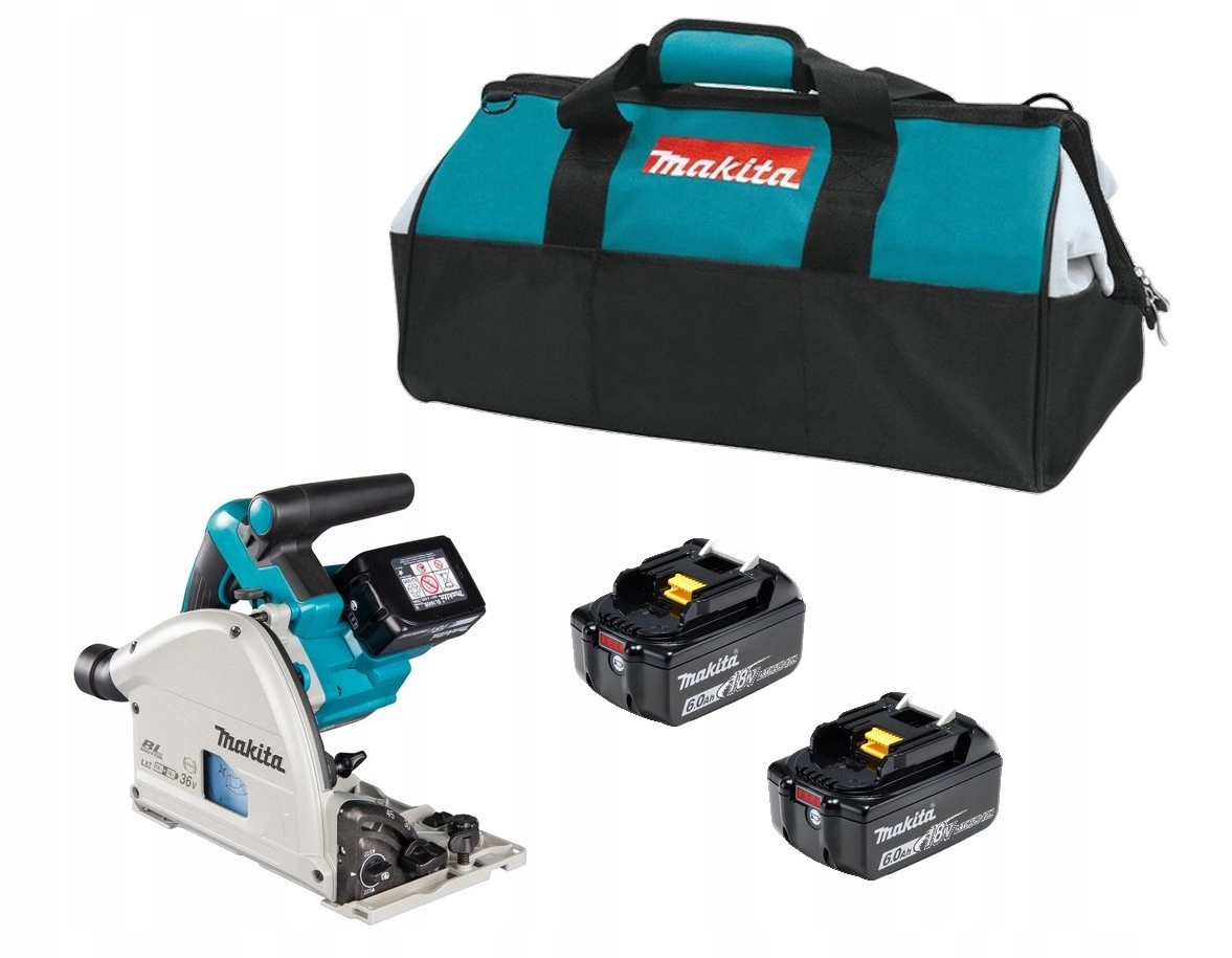 Makita Aku Pilarka Tarczowa Zagłębiarka Lxt 36V 2x6Ah BL1860 Torba DSP600Z
