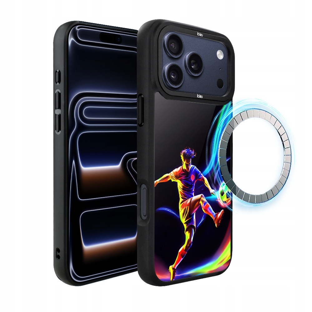 Pouzdro pro iPhone 17 Pro Ibizu DropGuard Matt s MagSafe v rytmu fotbalu