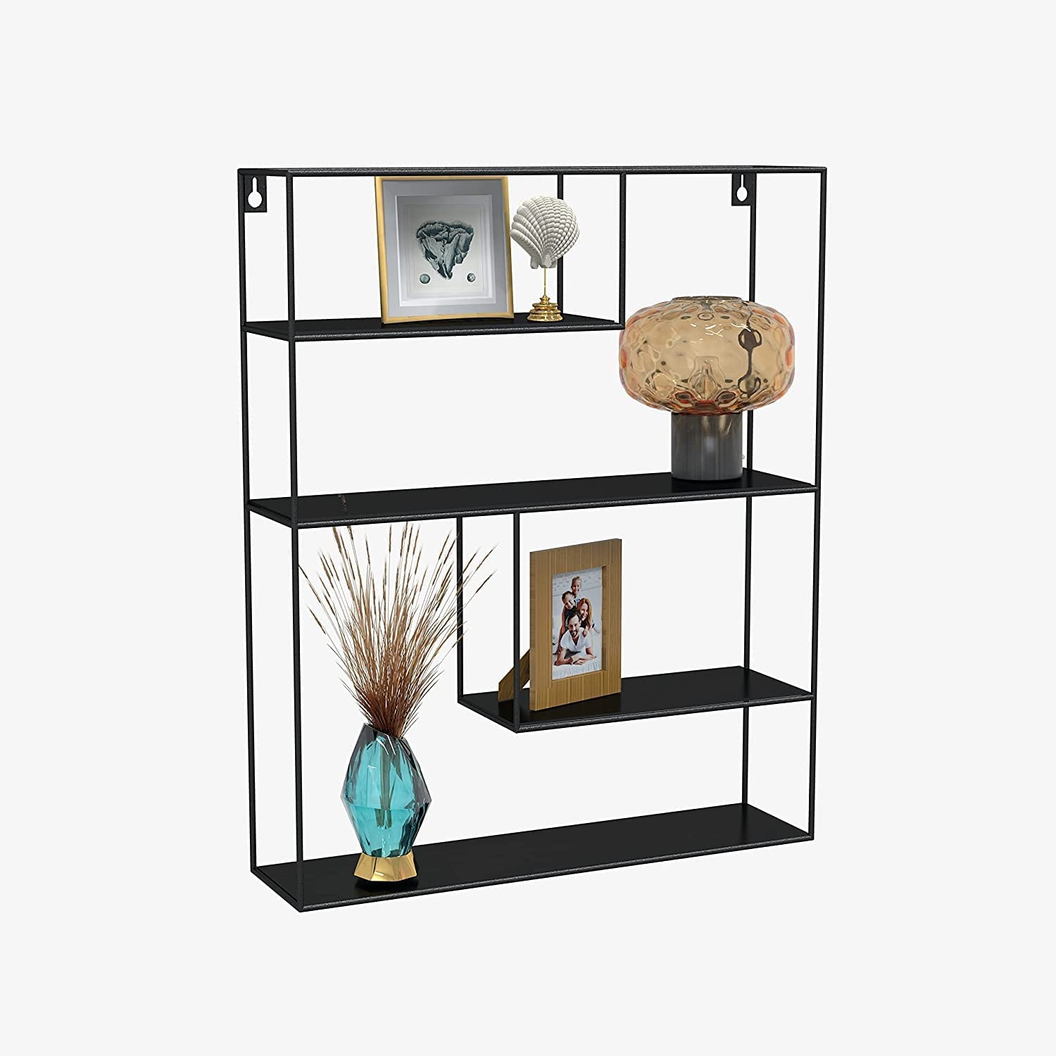 

Półka Ścienna Regał Wiszący Czarna Loft Industrial