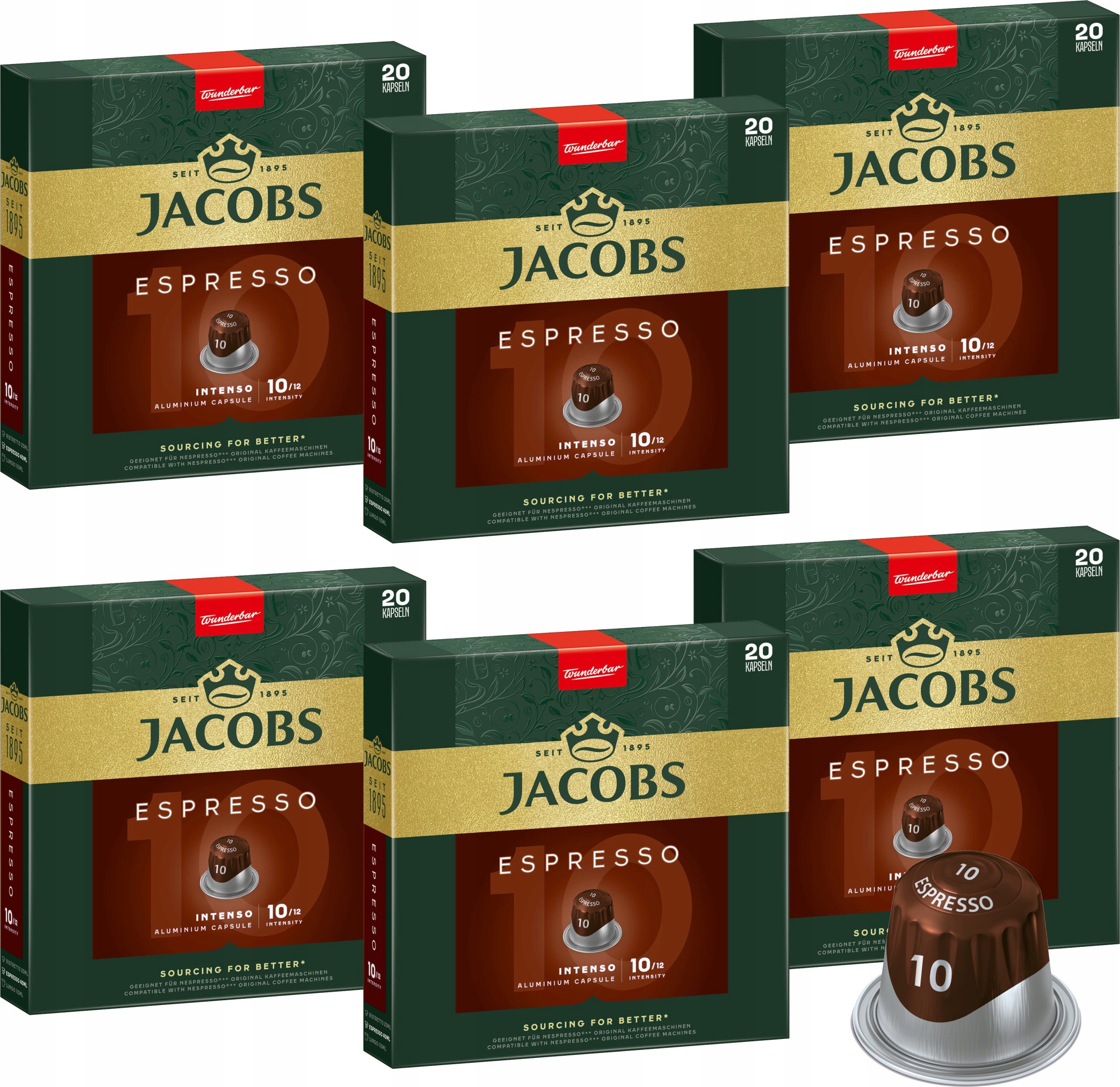 Levně Káva pro Nespresso Jacobs Espresso Intenso 120 kusů