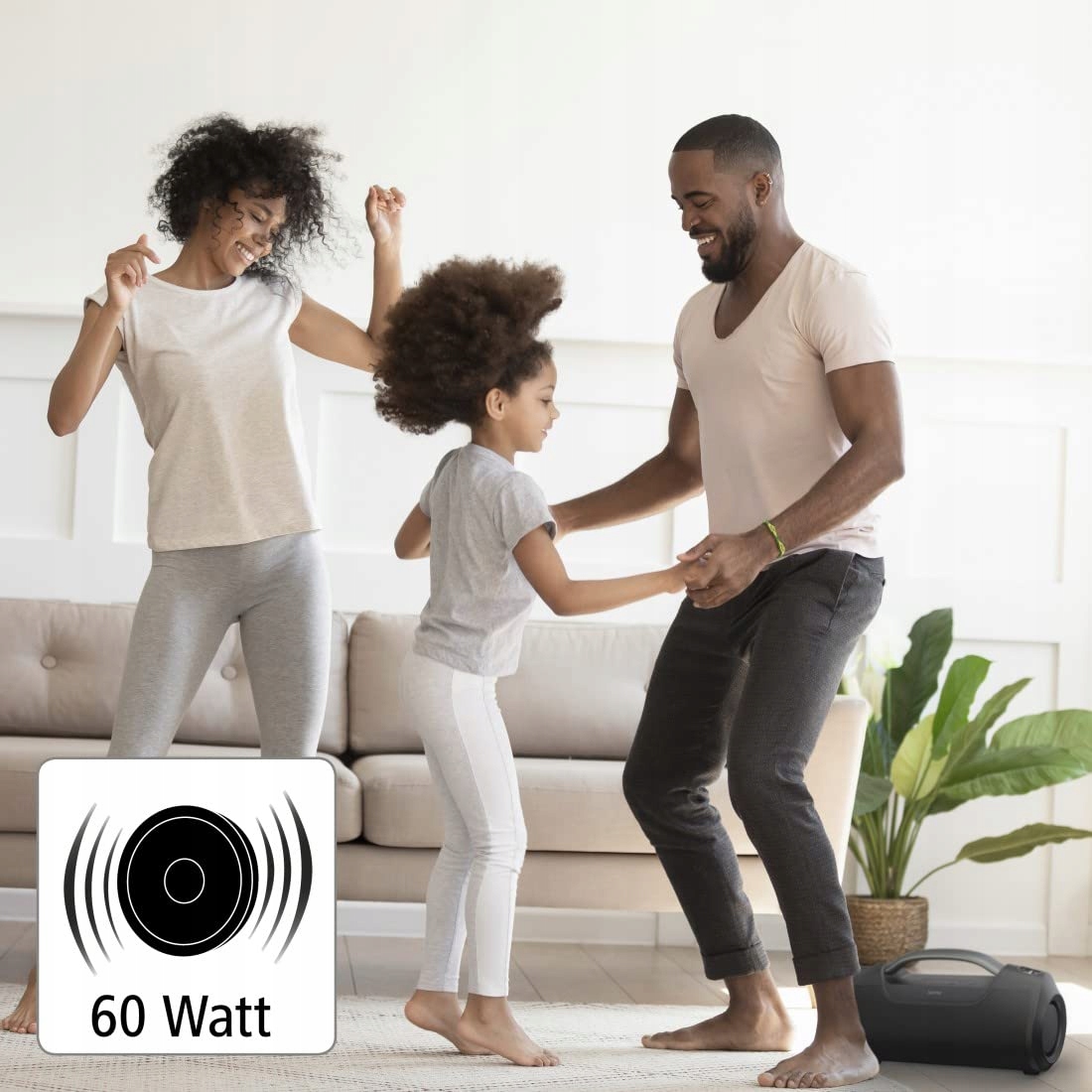 HAMA Głośnik Bluetooth SoundBarrel Wodoodporny IPX6 60W 12h Czas Pracy — miniatura 3