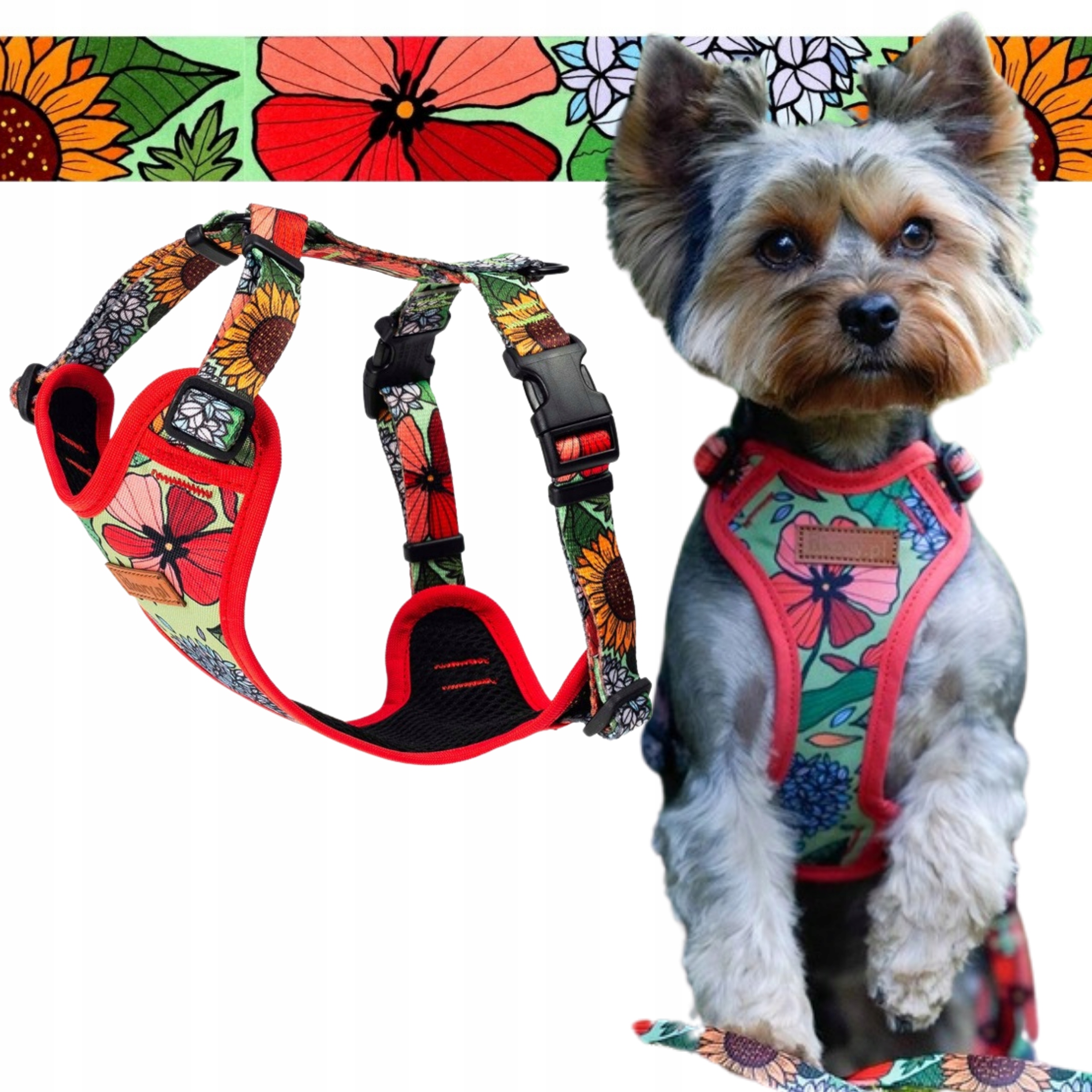 Levně Beztlakové obojky pro malého psa Xs 15 mm Ukory Flowers