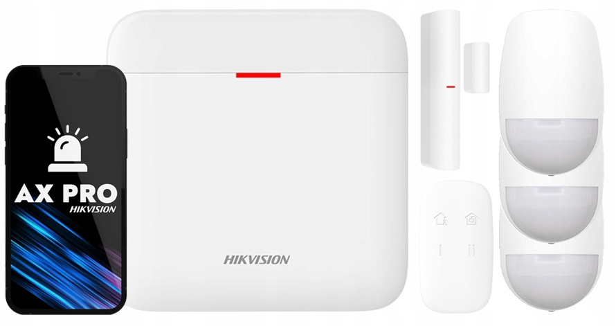Alarmová sada WiFi Gsm Hikvision Ax Pro 3 Pir detektory Kontaktron Pilot