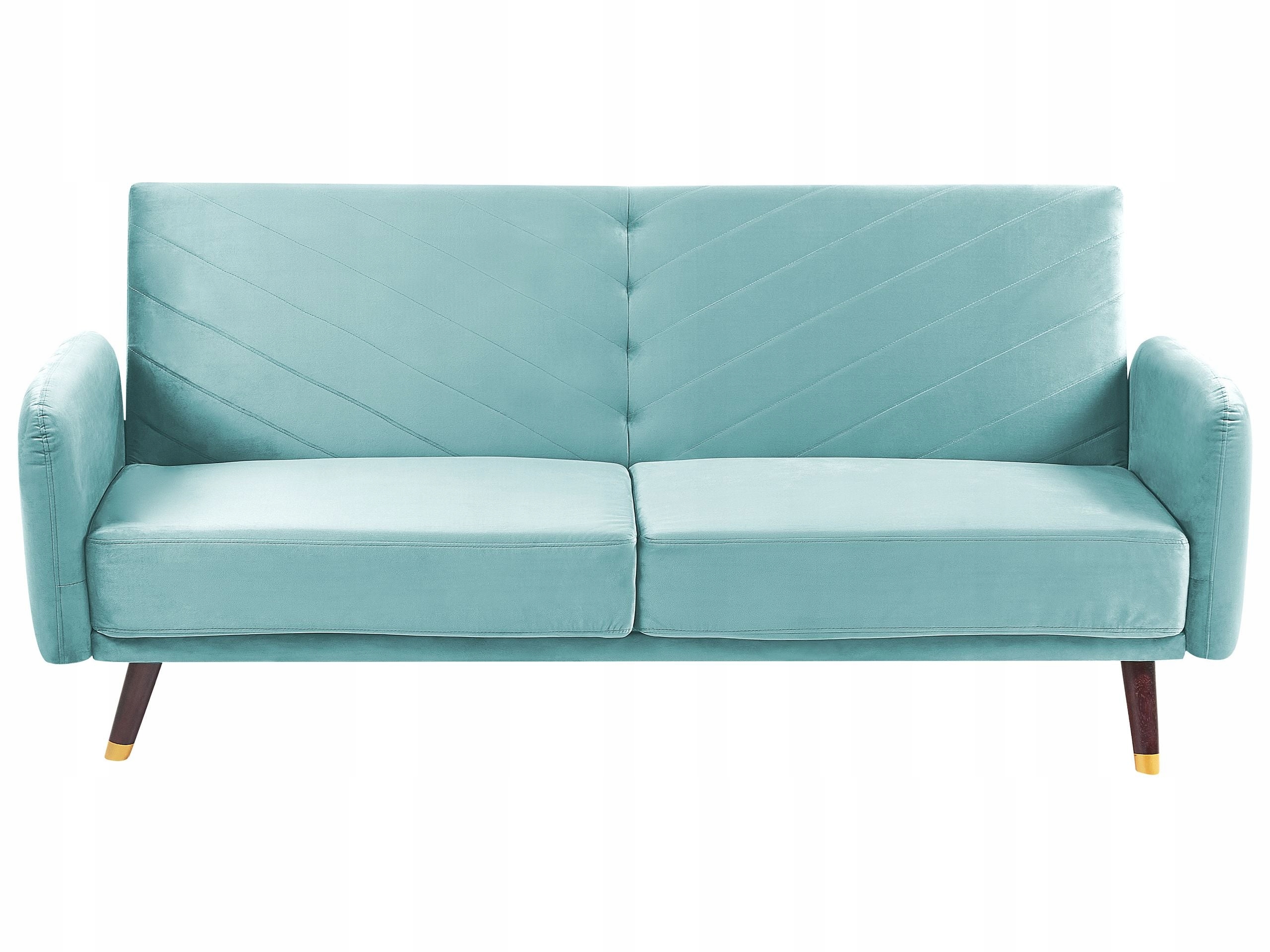 Sofa kanapa rozkładana welur jasnoniebieska