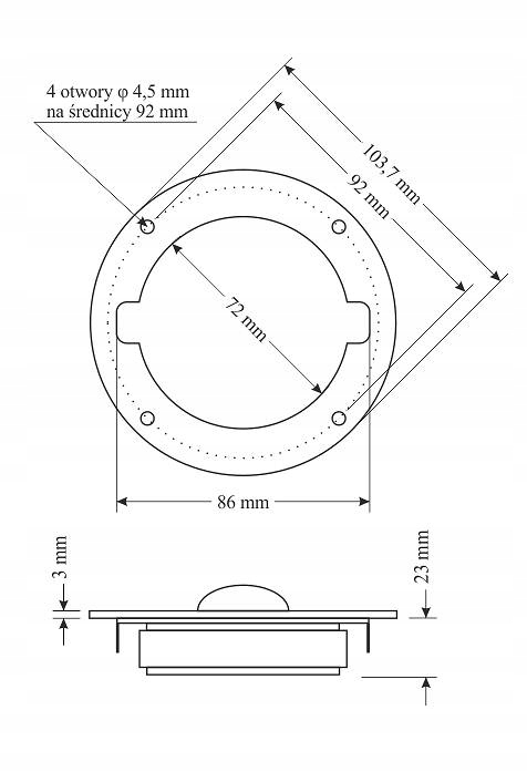 Głośnik kopułkowy GDWK 8 ohm STX T.10.200.8.PC Kolor czarny