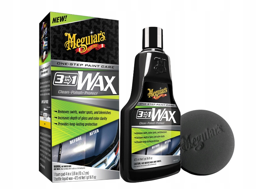 Meguiar's 3-in-1 Wax leštěnka s voskem 3 v 1, 473 ml
