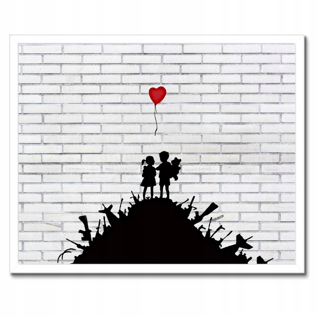 Plakáty v rámu 50x40 Banksy Hora zbraní Balón