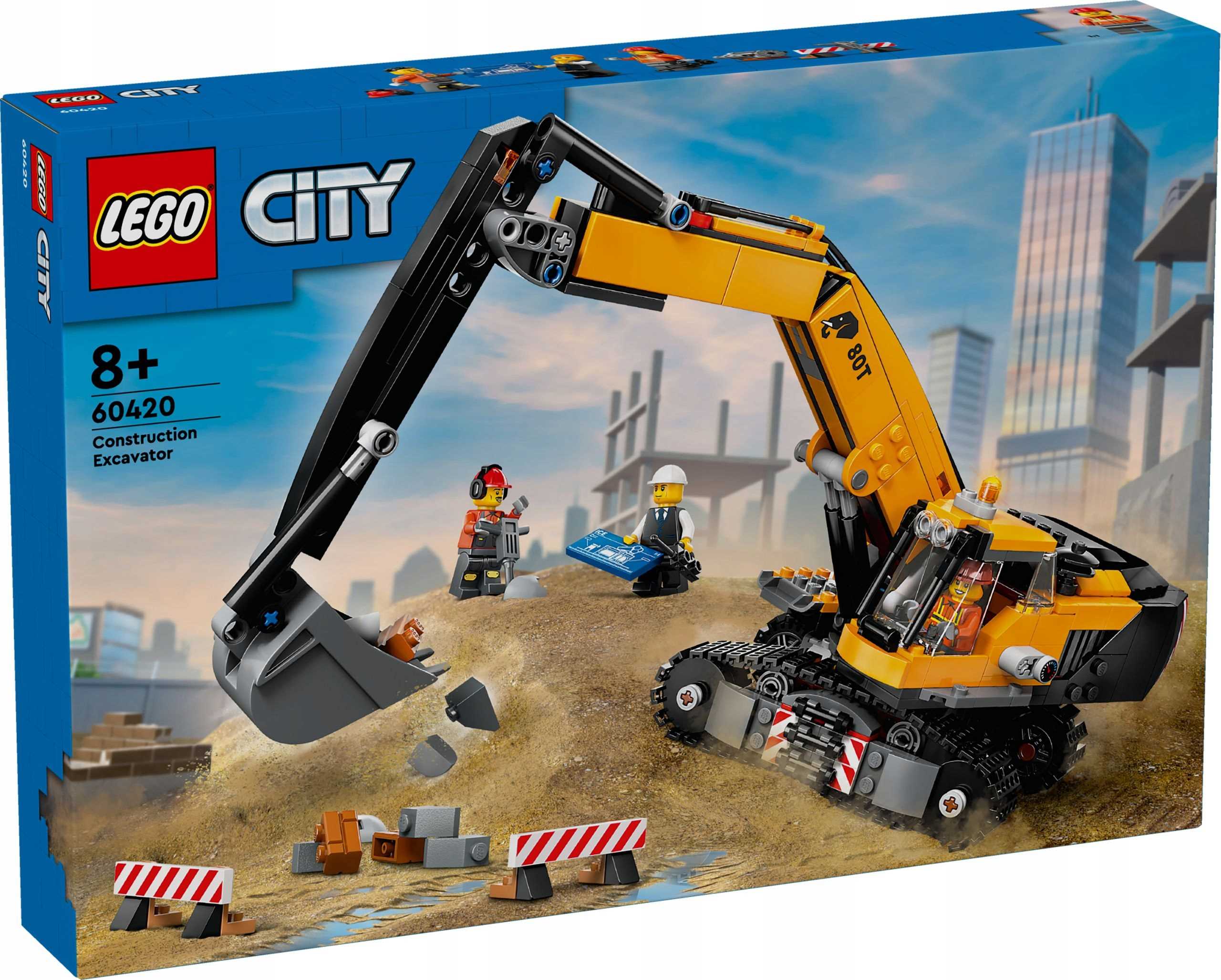 2x LEGO City - Żółta koparka 60420