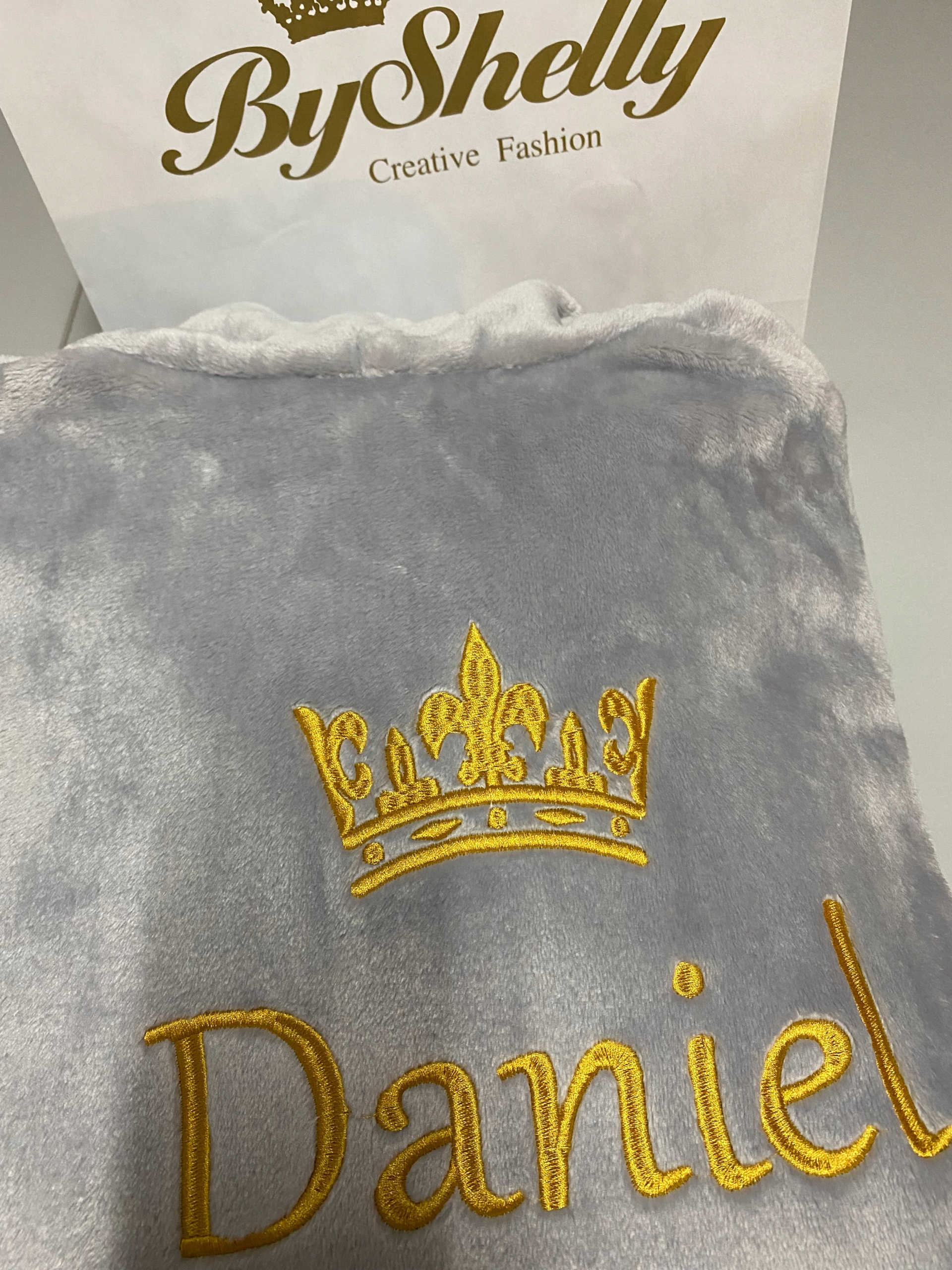 Szlafrok polarowy z haftem dla Mężczyzny Rozmiar XXL