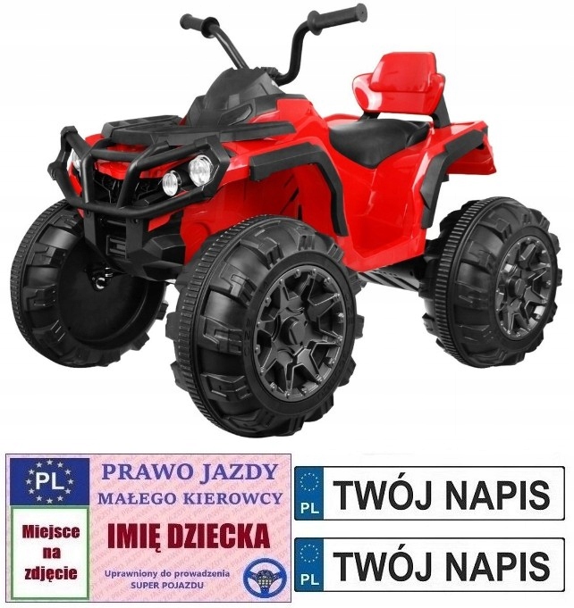 DUŻY MOCNY QUAD kład koła EVA światła LED PILOT