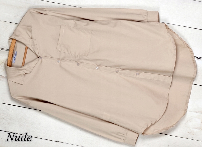 KOSZULA TUNIKA oversize BAWEŁNA GUZIKI 546 Kolor różowy