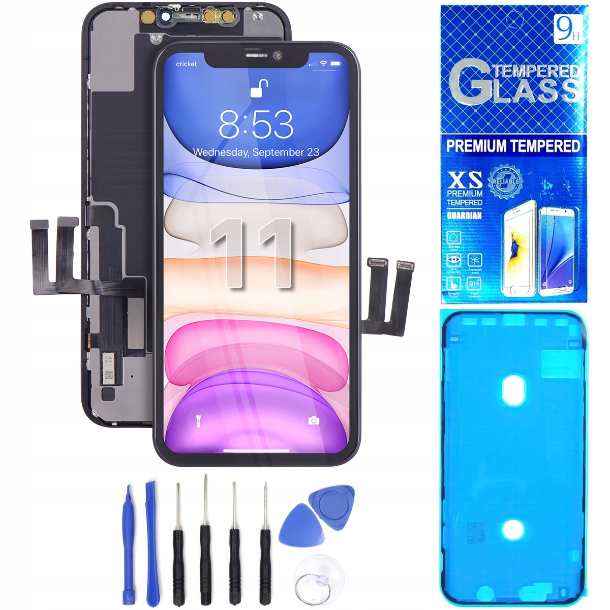 LCD displej dotyková obrazovka pro Apple iPhone 11, těsnění nástroje sklo