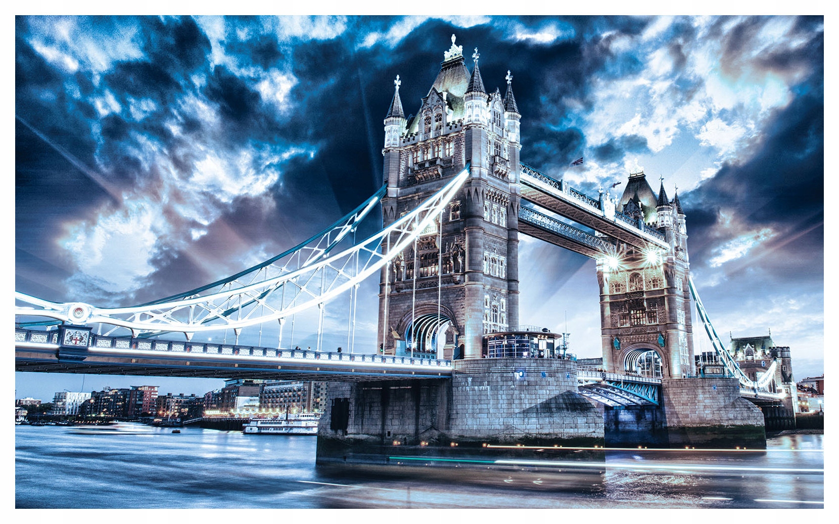 Fototapeta Tower Bridge v noci Londýn vinylová 368x254 lepidlo