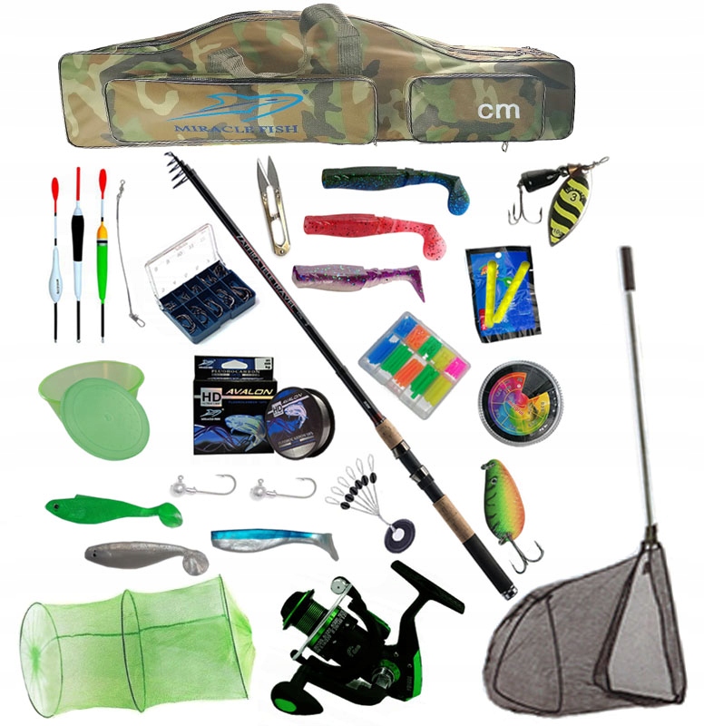 Sada rybářských prutů Jaxon 2,4 Zpo naviják Spinning Spławik