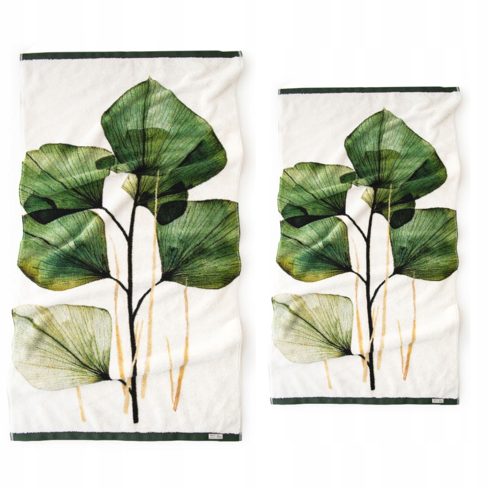 Zwoltex Green Leaf sada ručníků 2ks barevná 70x140 50x100