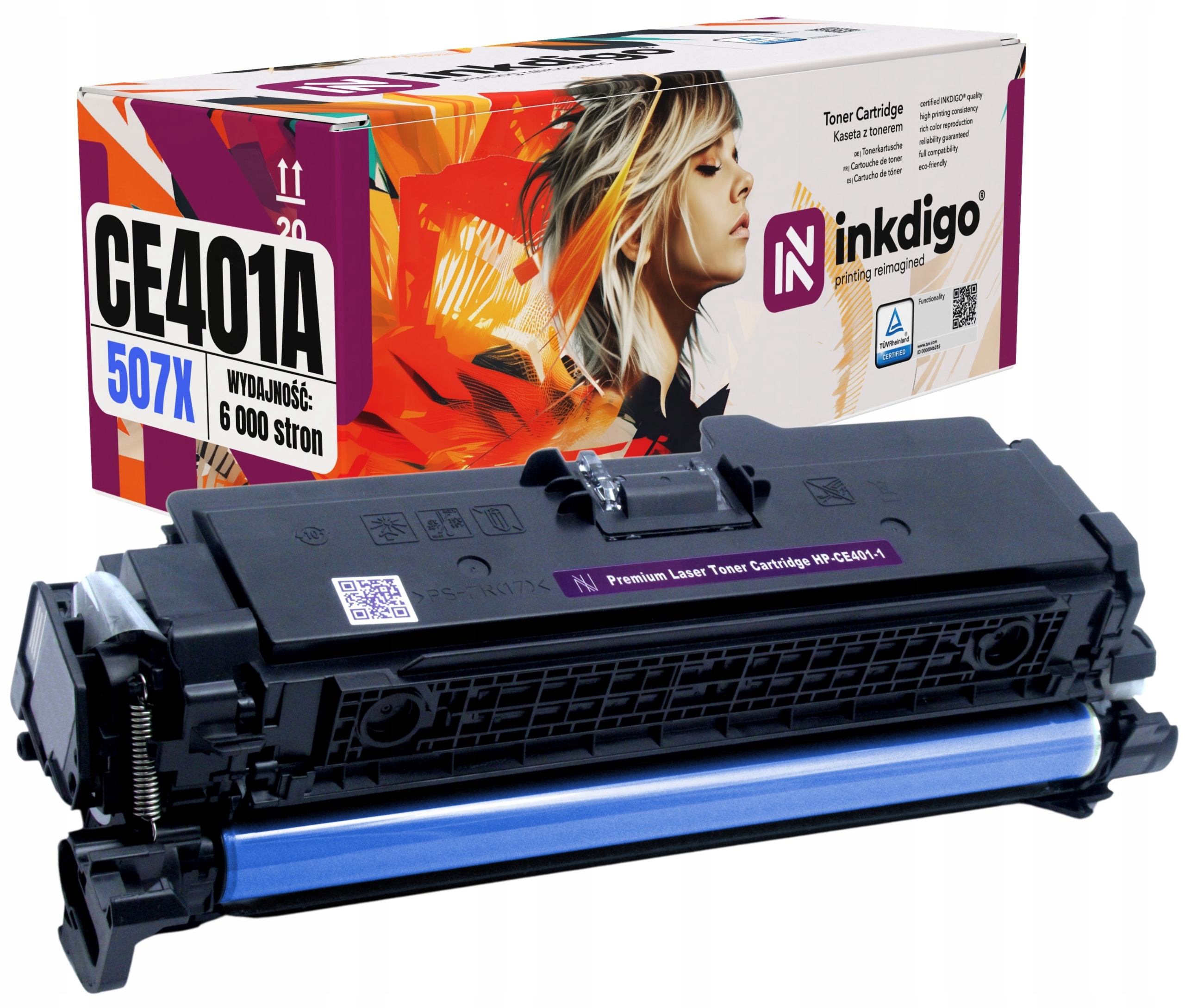 Toner do Hp M570 M575 M551 CE401A Niebieski