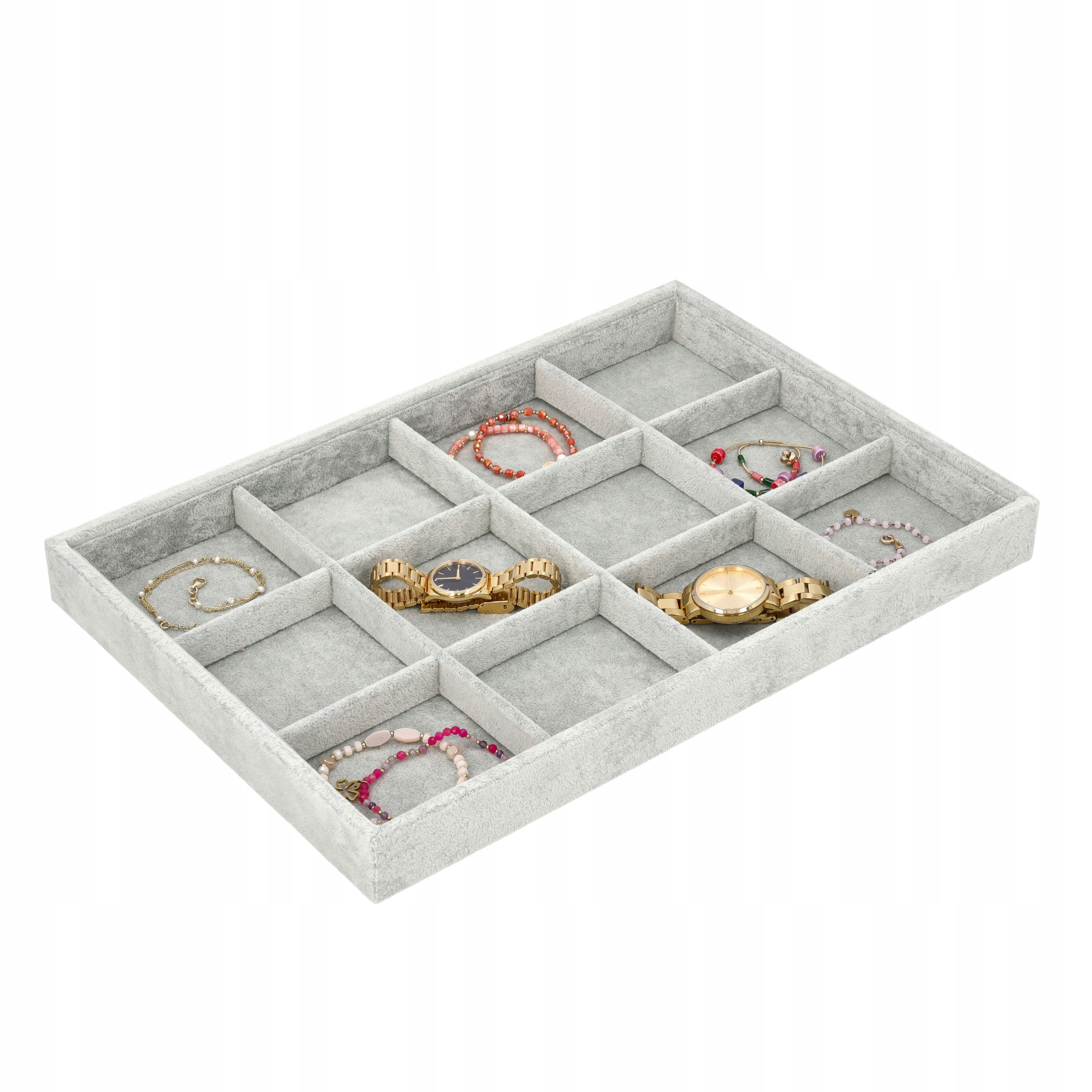 TACA EKSPOZYTOR NA ZEGARKI BRANSOLETKI BIŻUTERIĘ PUDEŁKO POJEMNIK ETUI Y8 Model EKSPOZYTOR NA BIŻUTERIĘ