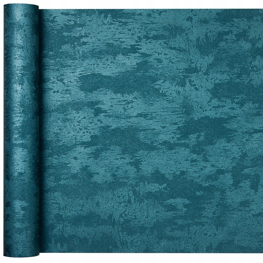 Tapeta Jednolita Turkusový stínovaný dekorativní Tynk
