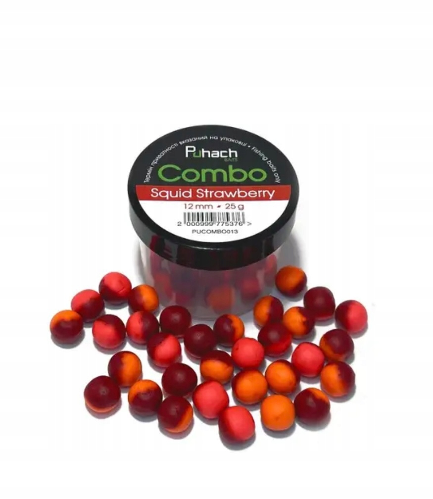 Kulki Proteinowe Balanced Puhach Baits Combo 12 MM Squid Strawberry