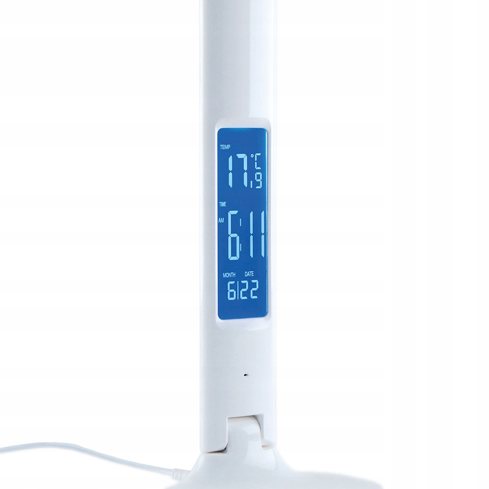 Lampka biurkowa regulacja BUDZIK ZEGAR DATA BIAŁA Kod producenta VLE-TF05W