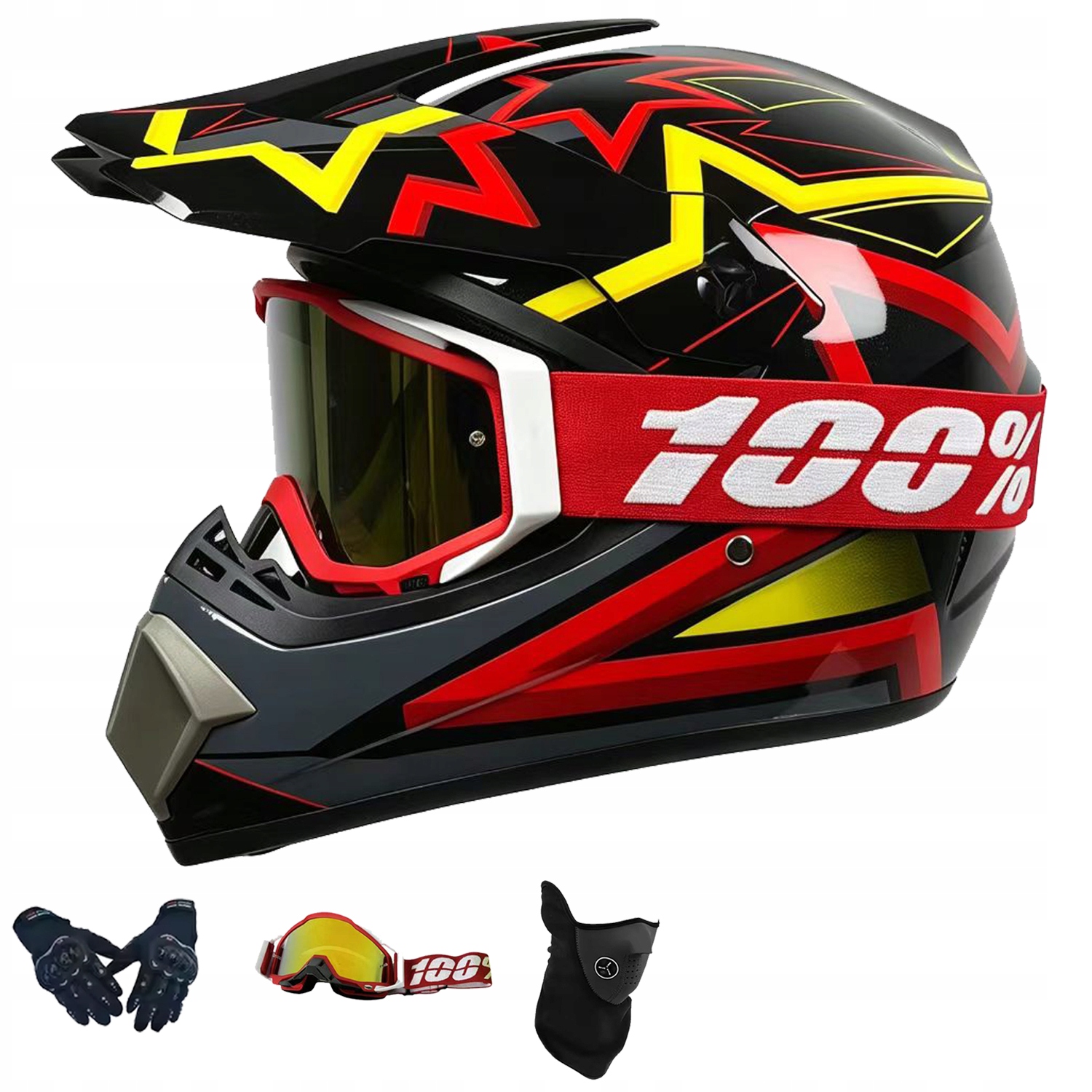 Helma Na Elektrickou Koloběžku Cross Enduro Quad Bmx Helma Brýle Rukavicexl