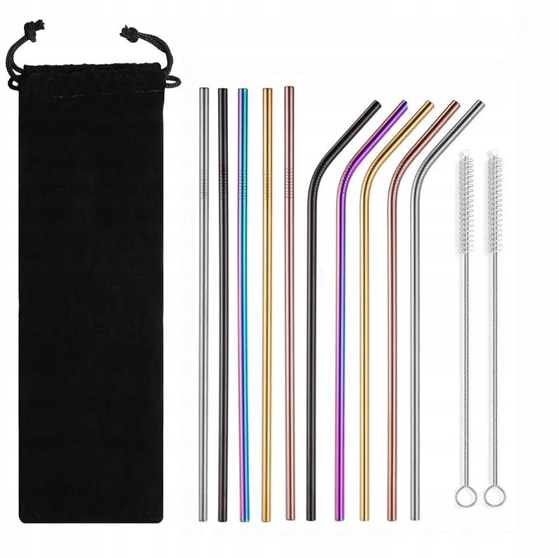 SŁOMKI RURKI METALOWE EKO 10 SZT