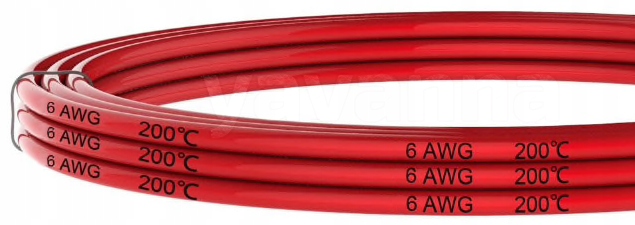 

Przewód silikonowy 6 Awg czerwony 1mb (6AWG=16mm2)