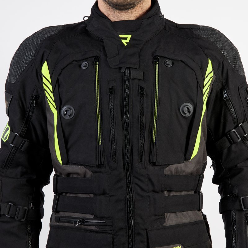 KURTKA TEKSTYLNA REBELHORN PATROL BLACK/FLO XS Materiał cordura