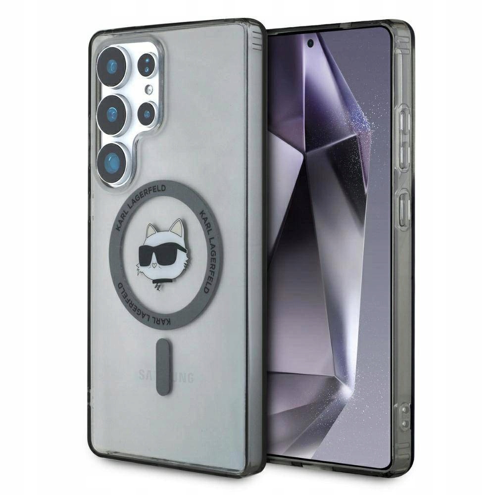 Pouzdro Karl Lagerfeld Button Choupette Head pro Magsafe Samsung S25 Ultra