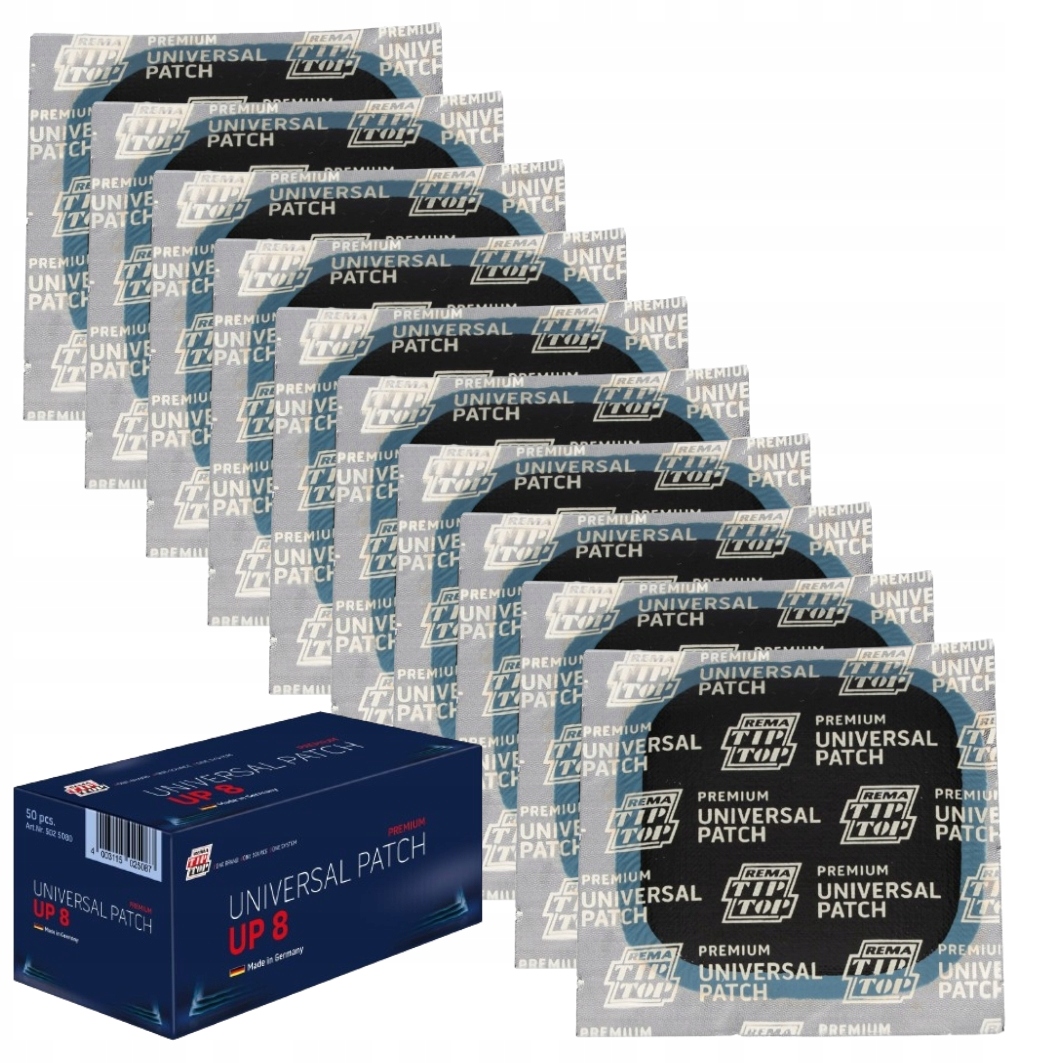 Łatki do napraw opon uniwersalne UP8 55x55mm 10 szt. Premium Rema Tiptop