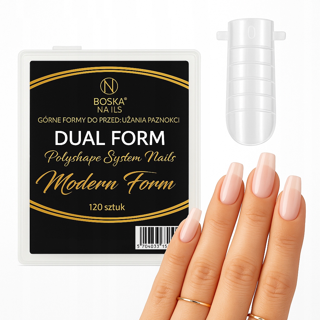 BOSKA NAILS MODERN FORM GÓRNE FORMY DUAL DO PRZEDŁUŻANIA SZEROKIE 120 SZT