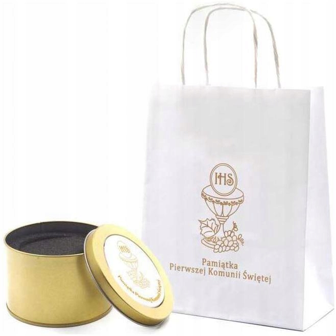 Pudełko opakowanie na zegarek Komunijny zestaw 2w1