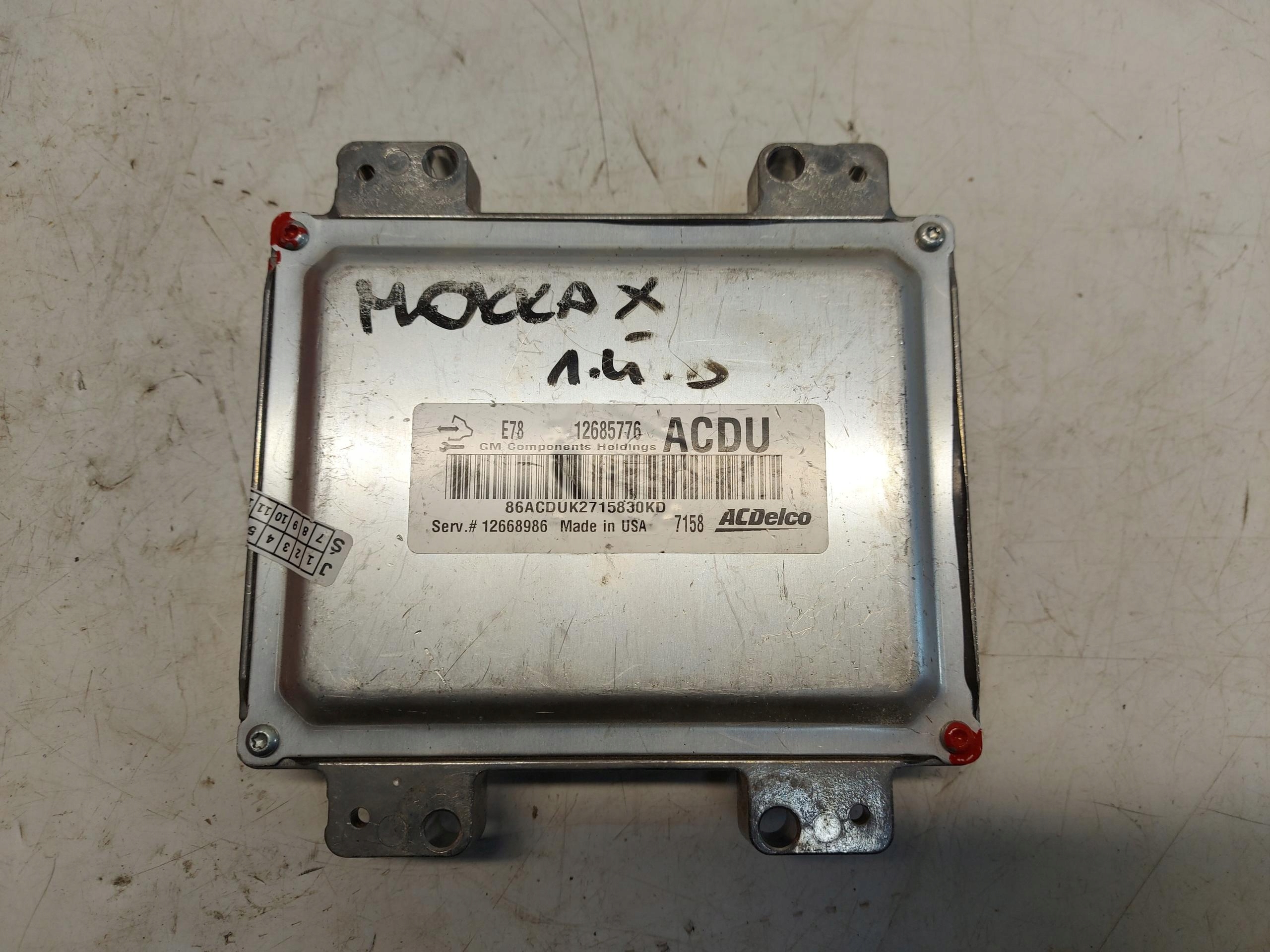 OPEL Mokka X 1.4 TB computer control unit of the engine ECU 12685776