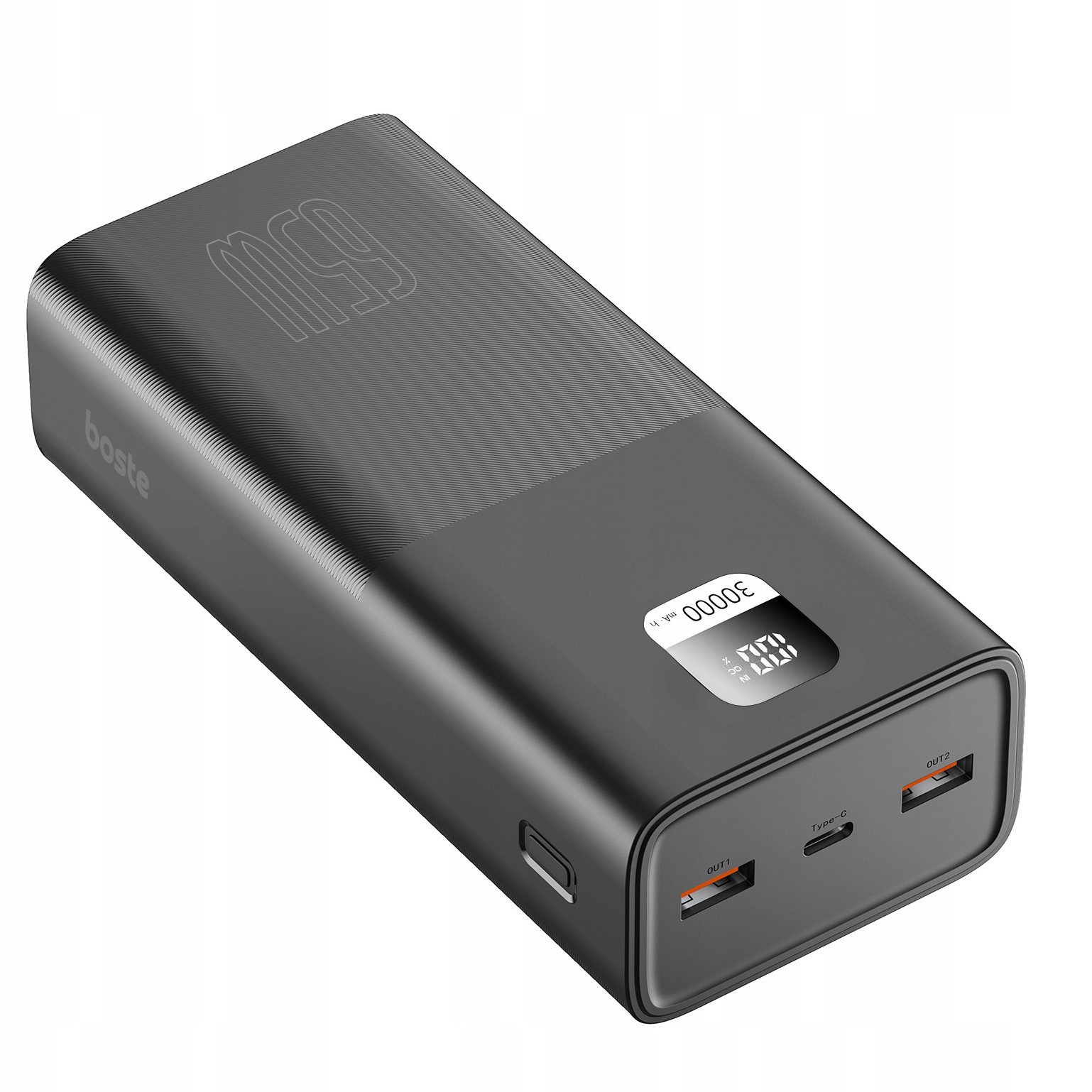 Boste Rychlá Power Banka 30000MAH Usb-c Usb-a 65W Výkonná A Prostorná Pdf Qc LCD