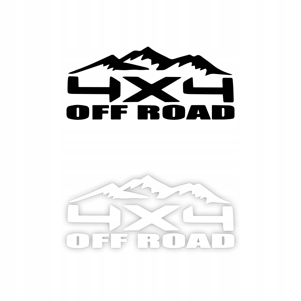Naklejka 4X4 na samochód na auto JEEP - KOLOR