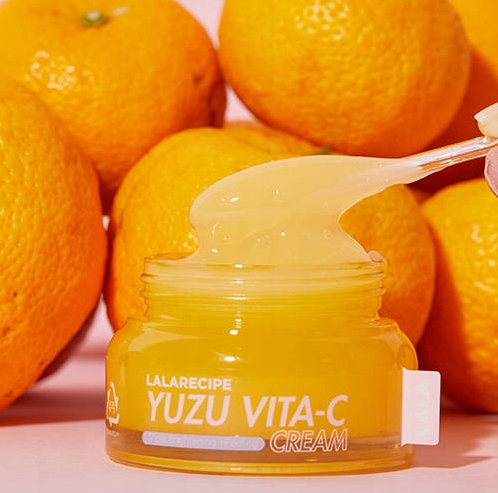 Lalarecipe Krem do twarzy rozjaśniający nawilżający Yuzu Vita-C Cream 50ml