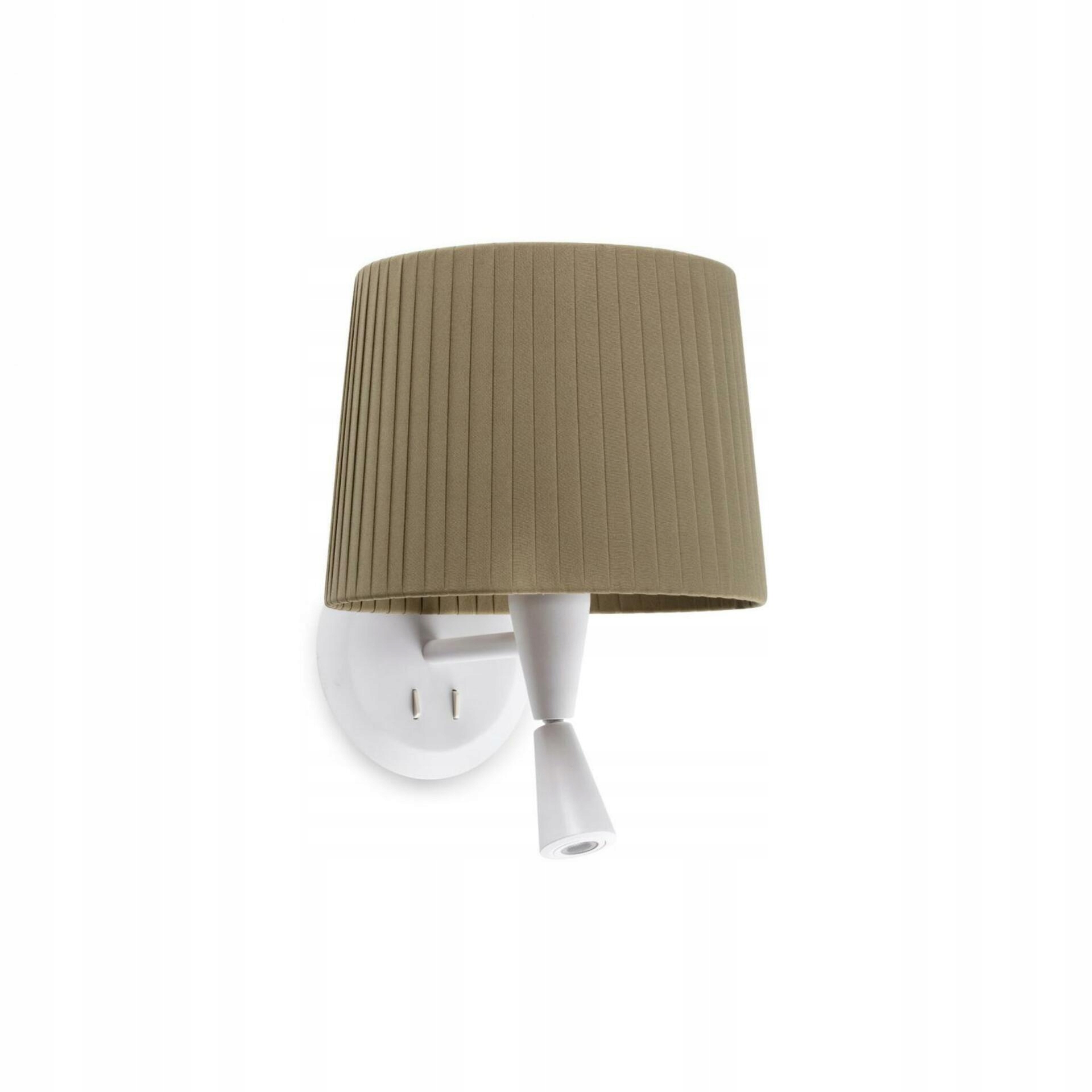 Faro Samba biela/zelená nástenná lampa s čítacou Led lampičkou