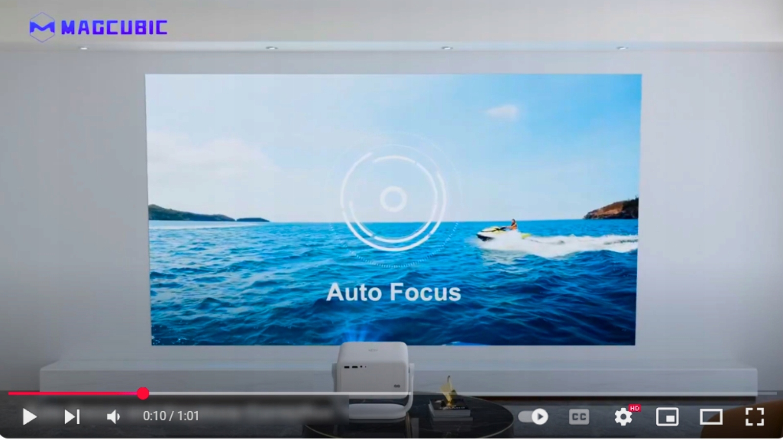 PROJEKTOR DO FILMÓW LED MAGCUBIC RZUTNIK1080p ANDROID SMART TV WiFi BT 2025 Rozdzielczość podstawowa (px) 1920 x 1080