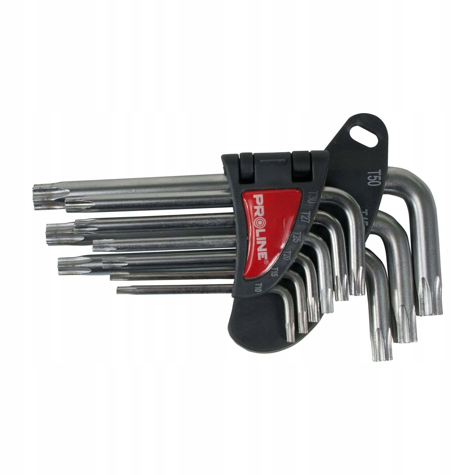 Klucze Torx CrV T10-T50 zestaw 9 elementów Proline 48339