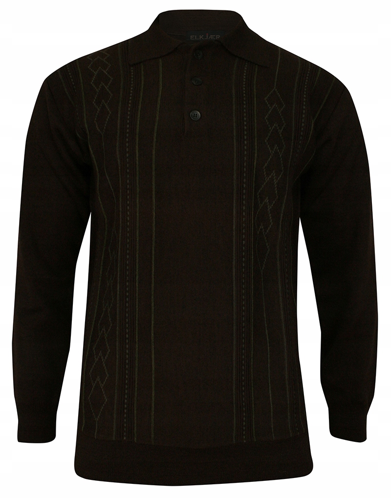 Hnědý svetr s límcem Elkjaer- 3XL