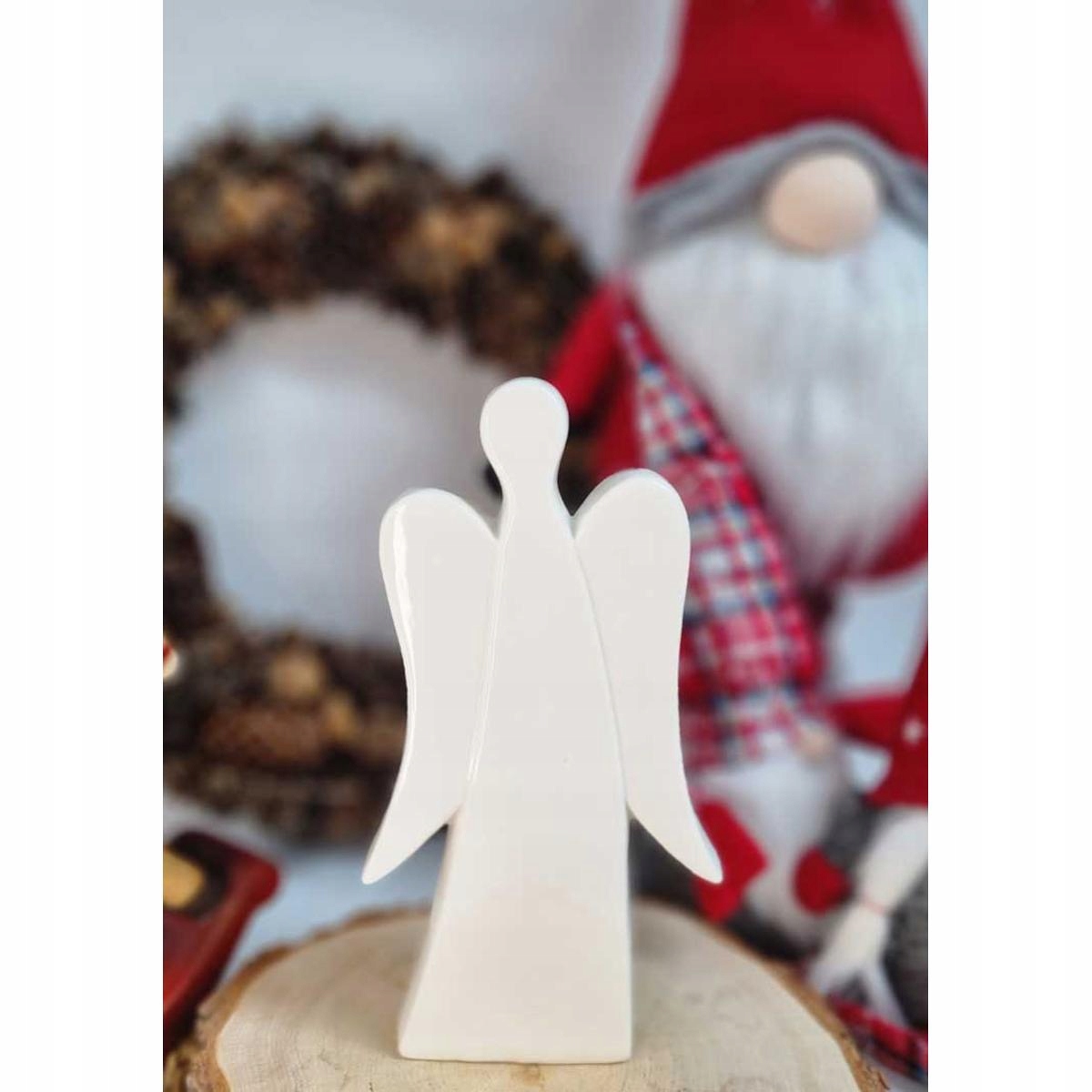 OZDOBA ŚWIĄTECZNA PORCELANOWA FIGURKA ANIOŁ 14,5CM Rodzaj figurka