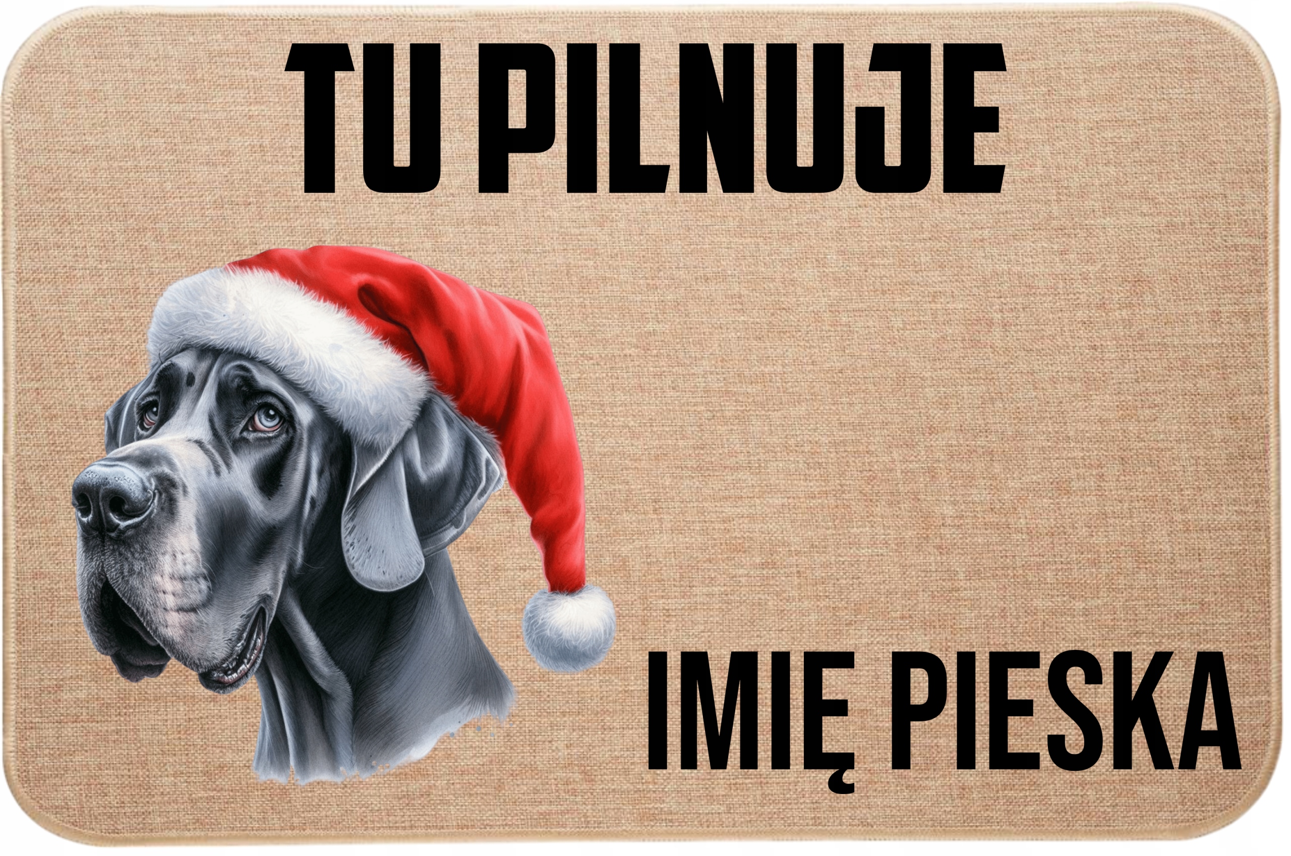 Ľanová Rohožka Vytieračka Vianočná Tu Stráži Meno Nemecká Dog