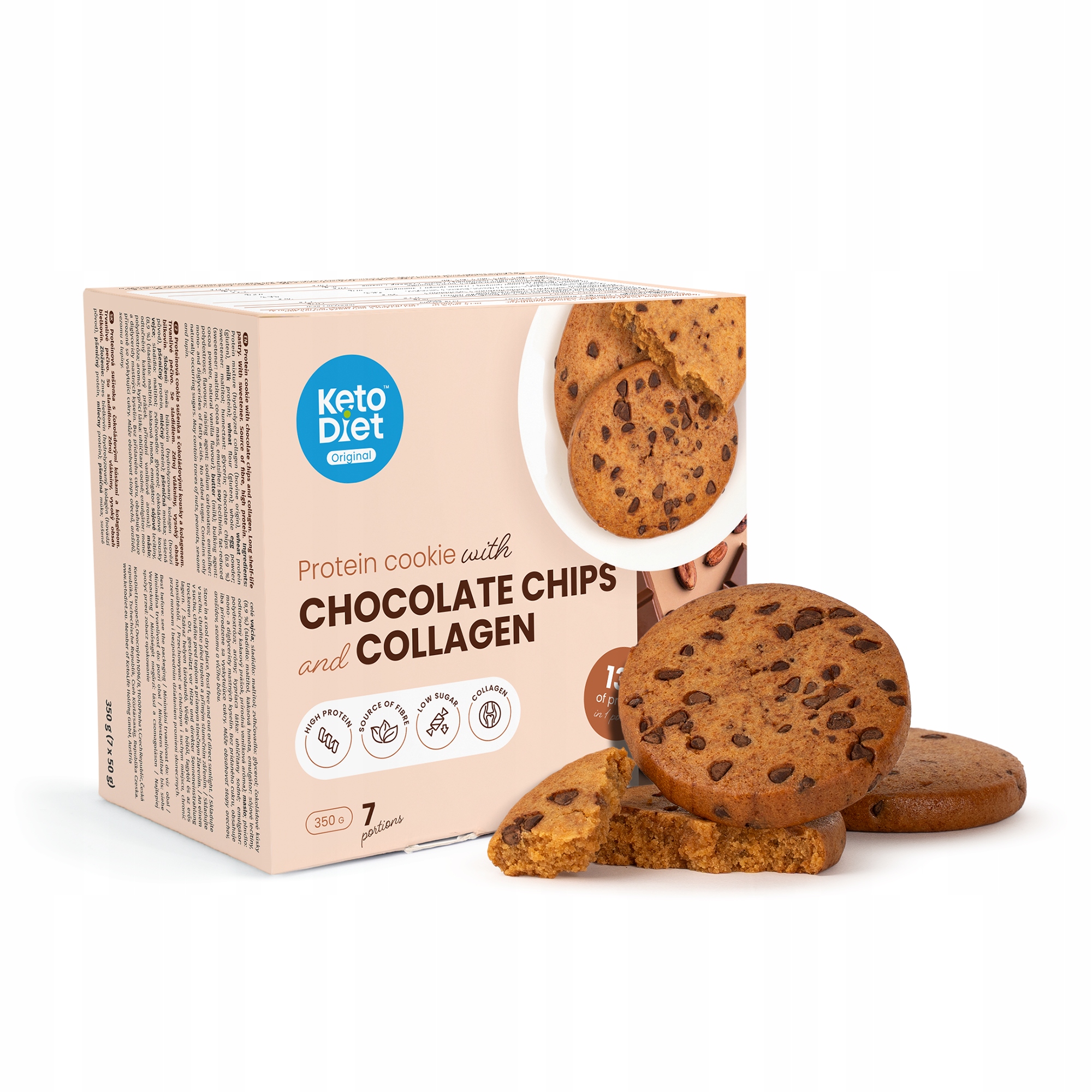 Proteinové sušenky cookies s kousky čokolády (7 porcí)