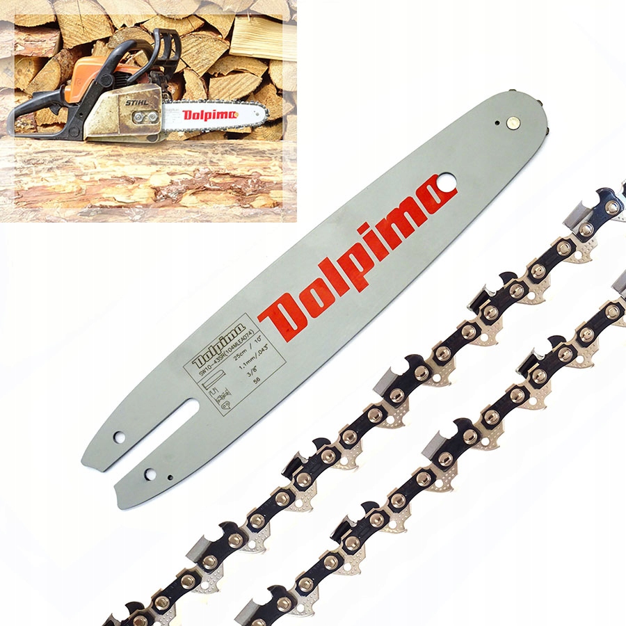 2x Łańcuch Prowadnica do piły Stihl MS170 171 172 180 181 Carving