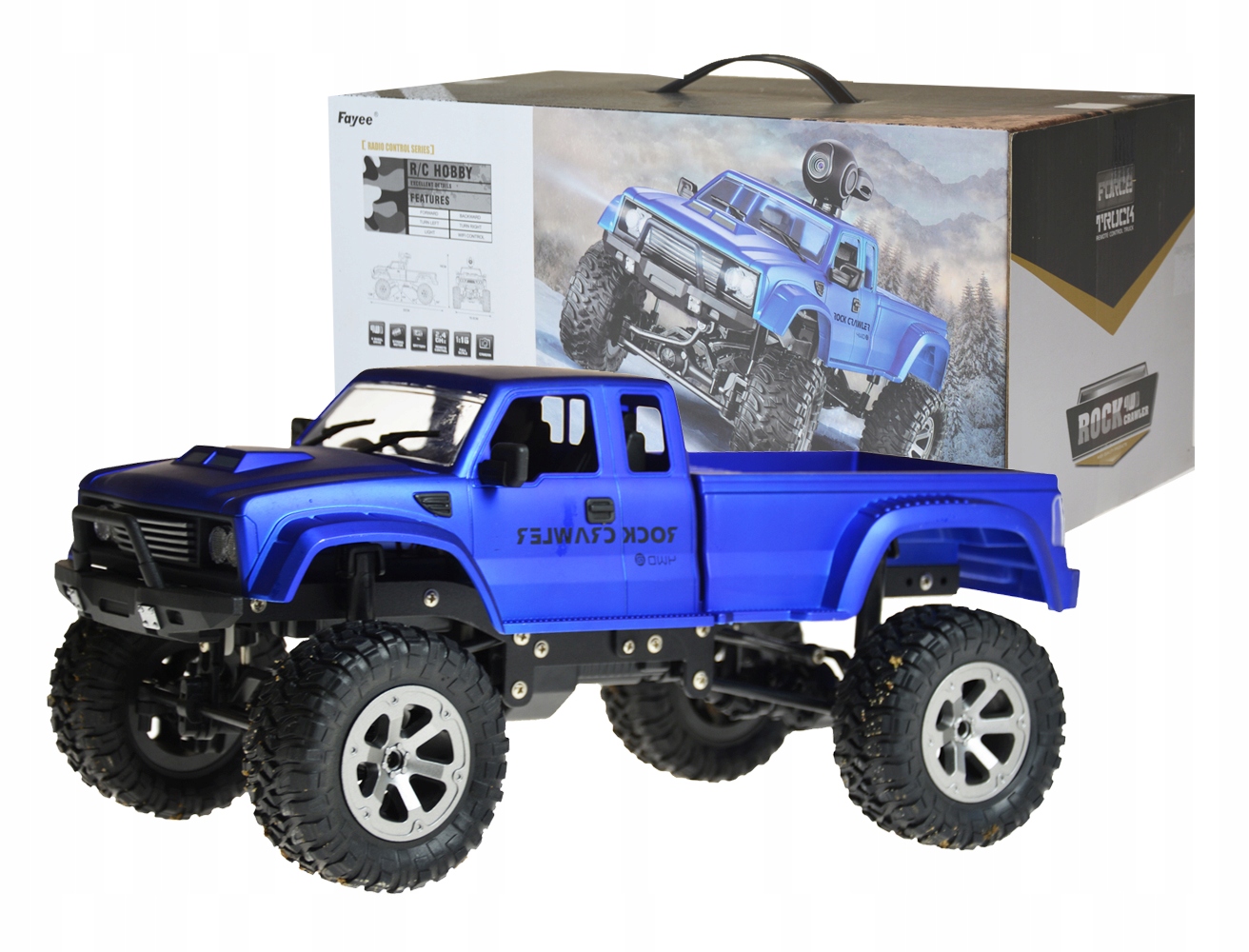 Samochód Przeprawowy Rc Auto 4x4 Auto Terenowe Fayee FY002 Niebieski