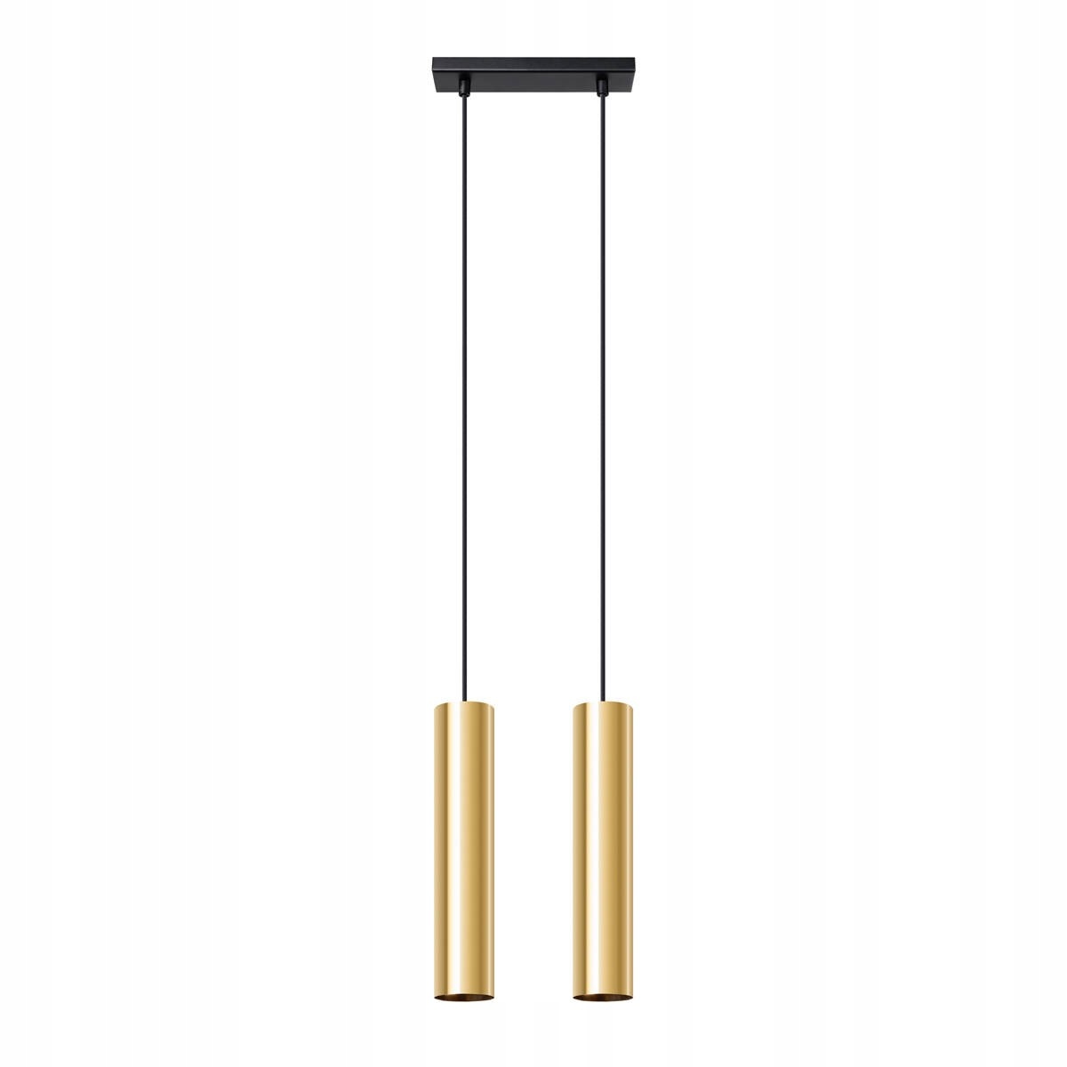 Závesná lampa s dvojitou zlatou trubicou lesklá 2XGU10 Lagos Sollux