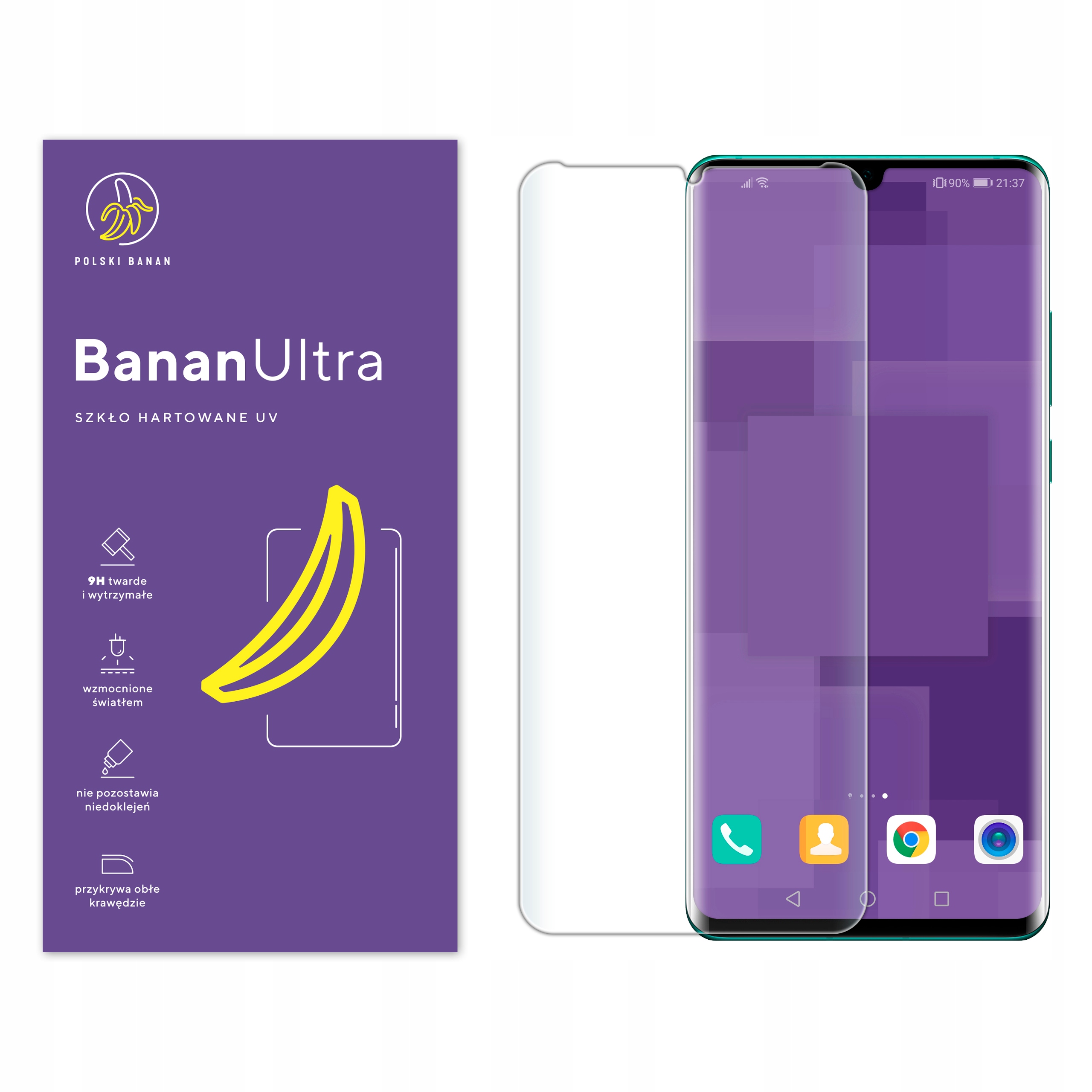 

Szkło Hartowane Uv Polski Banan do Huawei P30 Pro