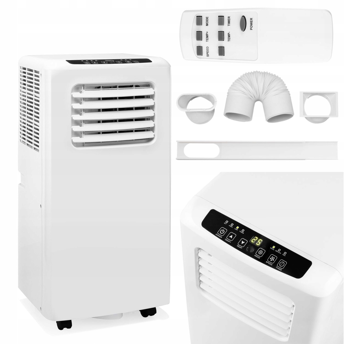 Prenosná Klimatizácia 3v1 Odvlhčovač Chladenia Vzduchu Pilot 7000BTU WiFi